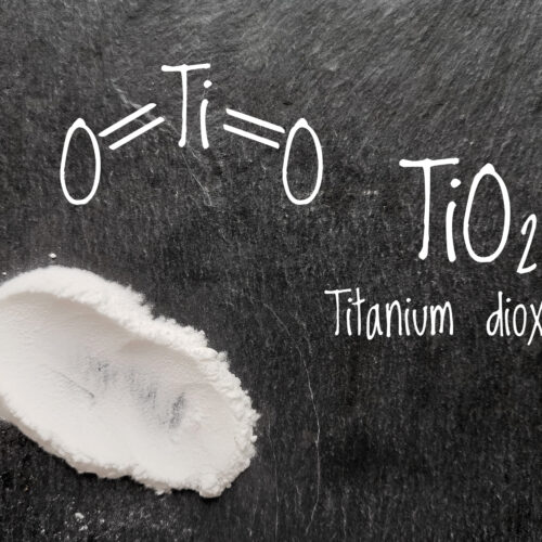 Chemical,Formula,Of,Titanium,Dioxide,Molecule,With,White,Titanium,Dioxide